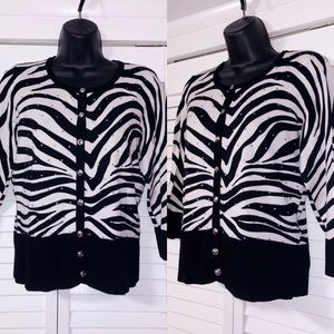Zebra print cardigan